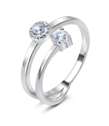 Double Round CZ Ring NSR-821